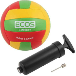 Мяч волейбольный ПВХ размер 5 Motion VB105P, с насосом, машинная сшивка Ecos 998193