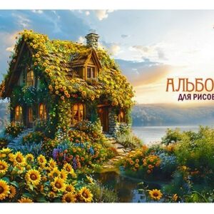 Альбом для рисования 40 листов Сказочный домик, гребень С0225-83