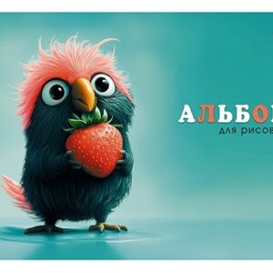 Альбом для рисования 40 листов Смешной попугайчик, гребень С0225-86