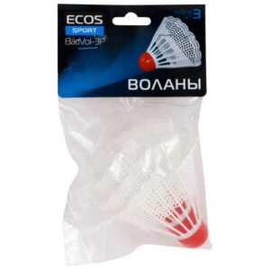 Воланы пластиковые набор 3шт. BadVol-3P, в пакете Ecos 323115
