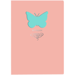 Книжка записная А5 80 листов Butterfly, розовый, книжный переплет КЗБФЛ5802929