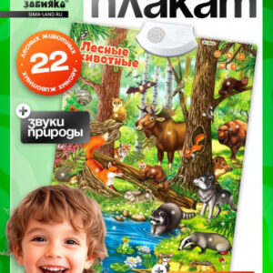 Говорящий плакат Лесные животные, звук, в коробке Zabiaka SL-02020/3524462