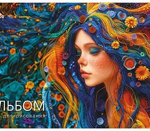 Альбом для рисования 40 листов Яркая девушка С1184-51