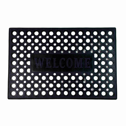Коврик придверный резиновый ячеистый 40х 60см, вставка Welcome Радужный Дом РД67086