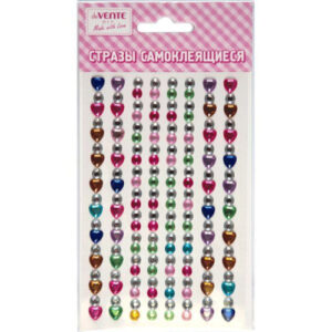 Наклейки Стразы акриловые Devente Heart and Diamonds, 9,5х15мм, ассорти 8004118
