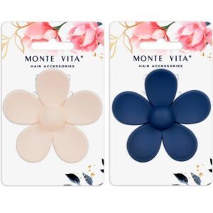 Краб для волос Monte Vita Soft touch, ассорти, 7см 457013