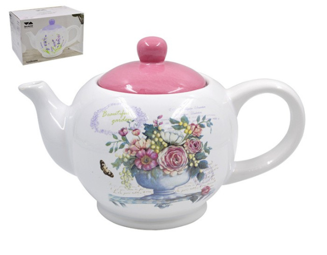 Чайник заварочный керамический (доломит) 950мл Beautiful garden, в п/у Lavenir HC700-K48