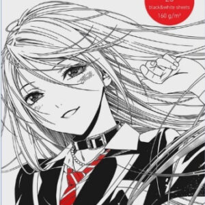 Тетрадь 20 листов А5 скетчбук Manga черная и белая бумага, твердая подложка 128/031304