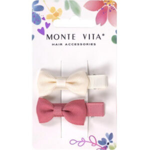 Заколки для волос Monte Vita набор 2шт. на зажиме с бантиком, 4,6см 457095