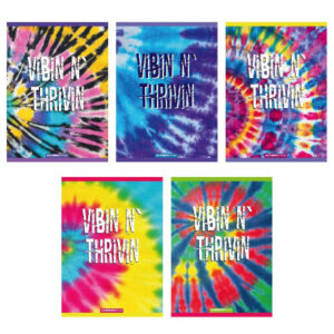 Книжка записная А6 32 листа Краски Tie dye, скоба 10664/5