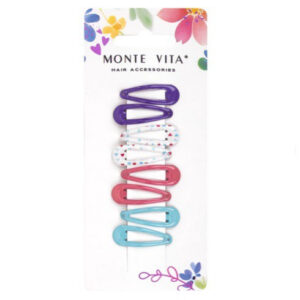 Заколки для волос Monte Vita набор 8шт. клик-клак, ассорти, 3см 457093