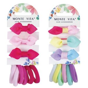 Резинки для волос Monte Vita набор 9шт. 3см/3,5см, ассорти форм, оттенки розового Medium Size 457107