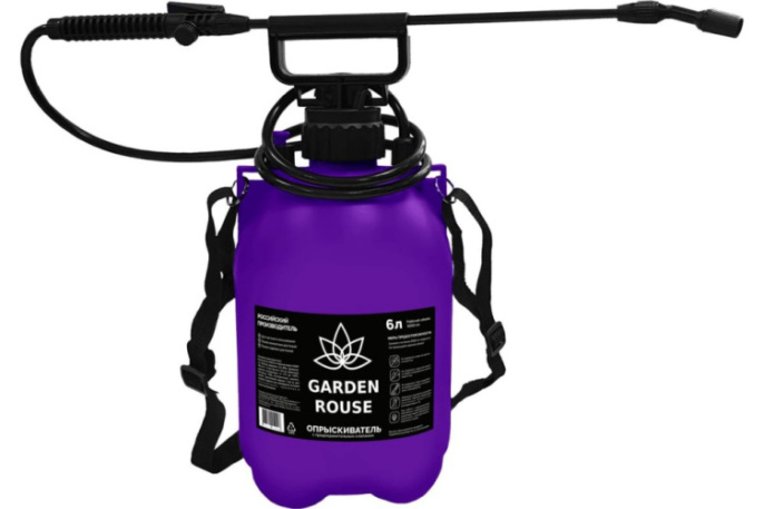 Опрыскиватель помповый пластиковый 6л фиолетовый Garden Rouse
