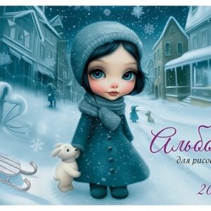 Альбом для рисования 20 листов Малышка с игрушкой, гребень С0684-05