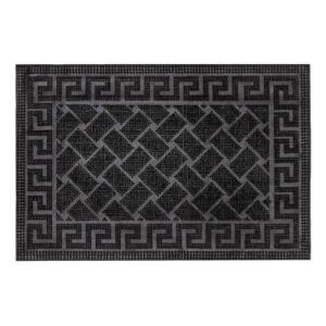 Коврик придверный резиновый Pin Mat 40х 60см Меандр, черный ComeForte