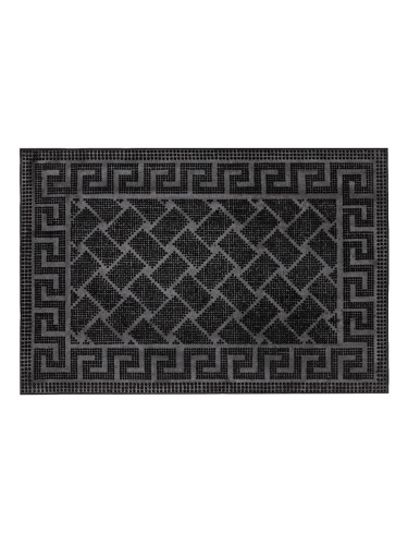 Коврик придверный резиновый Pin Mat 40х 60см Меандр, черный ComeForte