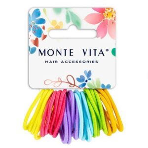Резинки для волос Monte Vita набор 30шт. 0,3х9см, ассорти 457041