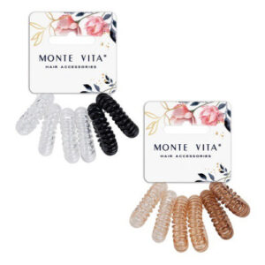 Резинки для волос Monte Vita набор 6шт. пружинка, 3,5см, ассорти 457058