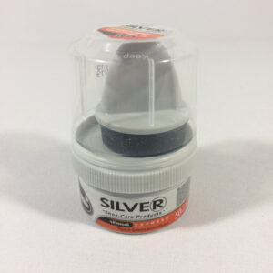 Крем для обуви 50мл черный, в банке с губкой Silver KS-01