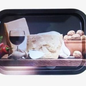 Поднос жестяной прямоугольный 23,3х34,3х1,5см Сыр 2 МирХозТорг 7006