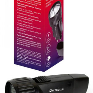 Фонарь аккумуляторный светодиодный 5LED черный Ultraflash LED3859