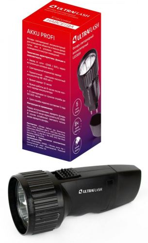 Фонарь аккумуляторный светодиодный 5LED черный Ultraflash LED3859