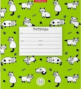 Тетрадь 12 листов клетка ErichKrause Cats 46530