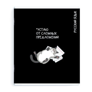 Тетрадь 48 листов П Русский язык Коты мемы 69830