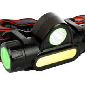 Фонарь налобный аккумуляторный светодиодный XPE + СОВ LED, 2 режима работы, диммер, магнит, черный Ultraflash LEDE1340