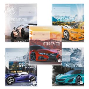 Тетрадь 18 листов клетка Sports Car, обложка картон 106479