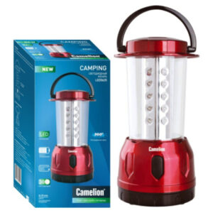 Фонарь кемпинговый на батарейках светодиодный 30LED, бордо (R20х3) Camelion LED5625