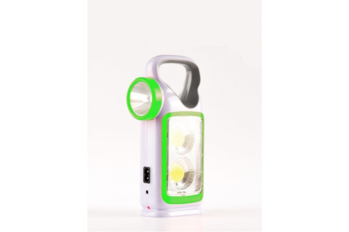 Фонарь кемпинговый аккумуляторный светодиодный 1LED+2COB 2 режима работы (ААх4) Облик 6016