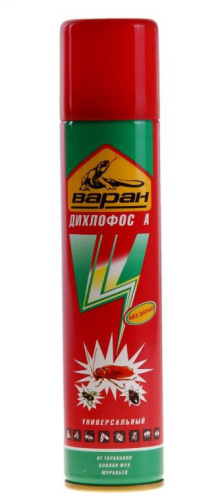 Дихлофос Варан Форте 190мл универсальный, от летающих и ползающих насекомых, без запаха (зеленый) Сибиар 001/45-178/1