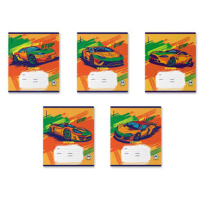 Тетрадь 24 листа линейка ErichKrause Craphic Car Mix-Pack 60585