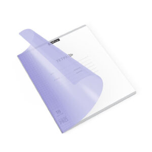 Тетрадь 18 листов клетка ErichKrause Классика Coverpro Pastel Fizzy, пластиковая обложка, сиреневая 56362
