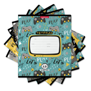 Тетрадь 12 листов клетка ErichKrause Camepad Mix-Pack 58386