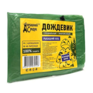 Плащ - дождевик на липучке полиэтиленовый Рыбацкий, XXXL (на верхнюю одежду) Домашний Сундук ДС-385