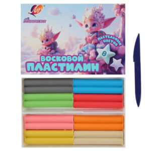 Пластилин 8 цветов Луч Фантазия пастельный, восковой 35С 2289-08