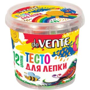 Тесто для лепки 12 цветов 360г Devente, в ведре 8042006