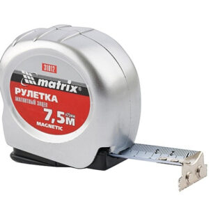Рулетка 7,5м х 25мм пластиковый корпус с магнитным зацепом, Magnetic Matrix 31012