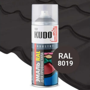 Аэрозол. краска "KUDO" для металлочерепицы RAL8019 серо-коричневый KU-08019R