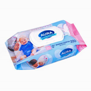 Салфетки влажные Ultra Comfort 200шт. детские, с клапаном Aura 3677882