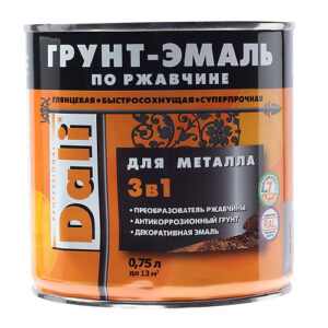 Грунт-эмаль по ржавчине RAL9010 белая "DALI" 3 в 1 РОГНЕДА 0,75л 19298