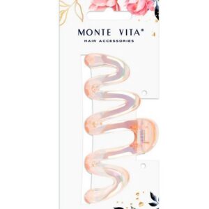 Краб для волос Monte Vita перламутровый розовый, 10,5см 457014