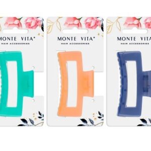 Краб для волос Monte Vita глянцевый ассорти, 8,5см 457004