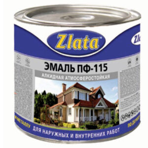 Эмаль ПФ-115 ГОСТ белая 1,8кг Zlata