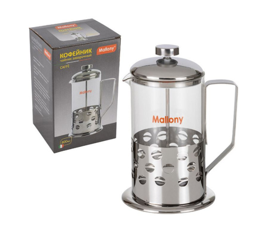 Френч-пресс 0,80л нержавеющая сталь+стекло Caffe Mallony B535-800ML/950082