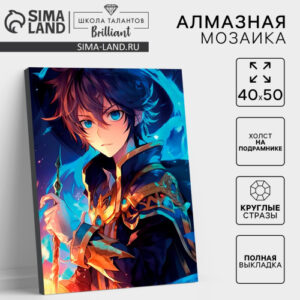 Алмазная мозаика на подрамнике 40x50см Самурай (полное заполнение) Школа талантов 9929703