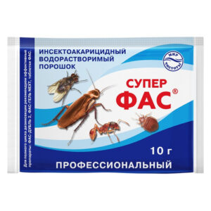 Супер ФАС профессиональный для дезинсекции от насекомых 10г водорастворимый порошок Капитал-Прок 3140608