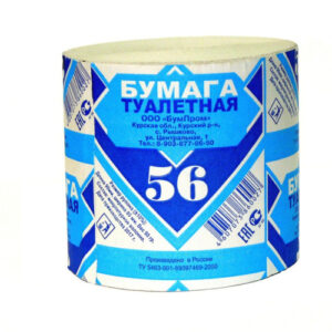Бумага туалетная без втулки 56 Курск 32м, 81х 90мм, 100г